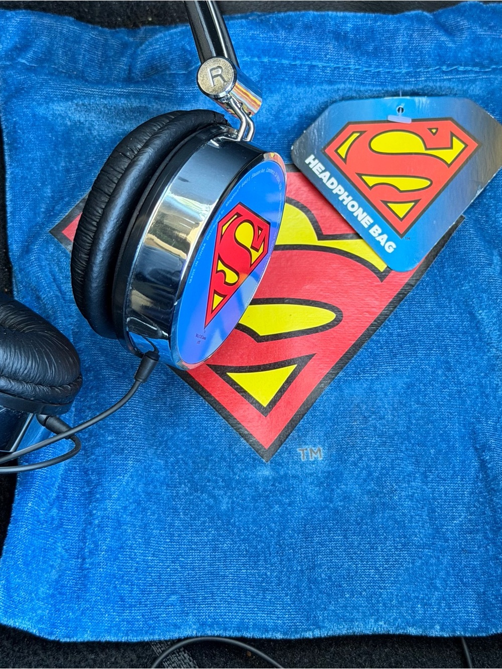 DC Comics Blue and Red Superman On-Ear Headphones